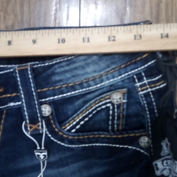 Rock Revival Women's 26 Straight Blair Embellished Faux Leather NWT - Picture 10 of 12